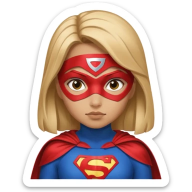 Queen side eye wearing a super hero costume a girl sticker