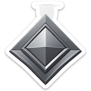simmetry rhombus icon grey iron sticker