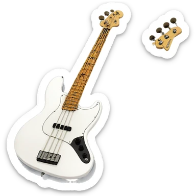 5 string white jazz bass sticker