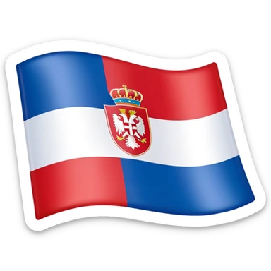 Serbian flag sticker