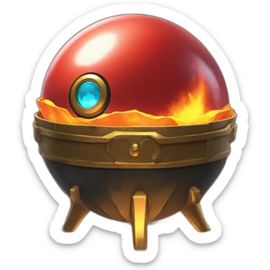 Pokemon Game LootCase Color Red Fire Flame Rich Treasure Legendary Epic Pokeballs and Pokemons Inside this have Shiny Glow sticker
