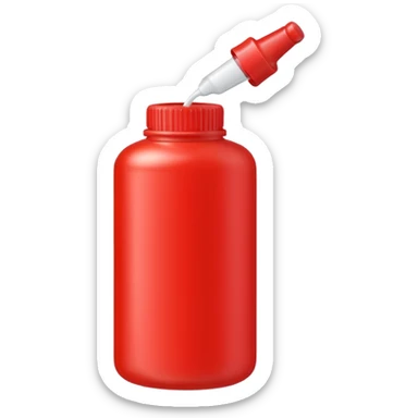 red glue bottle  sticker