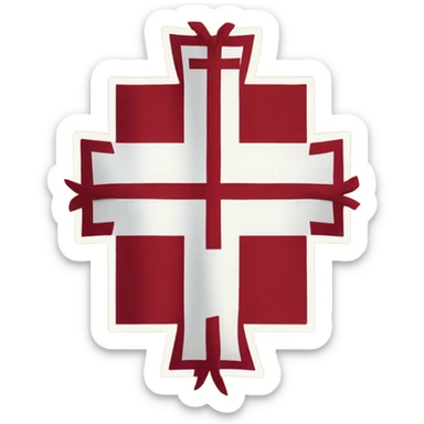 cruz de borgoña sticker