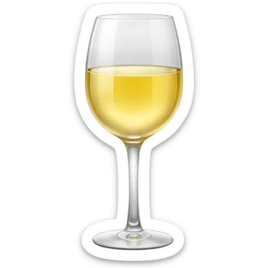 white wine different glass sticker