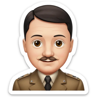 Hitler babyfacek, smiling sticker