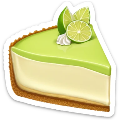 Key lime cheesecake slice sticker