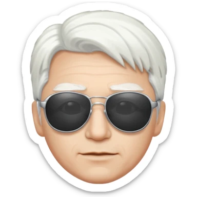 😁 with sunglasses white hair sticker