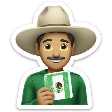 a mexican with a green card sticker