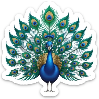Peacock feather sticker
