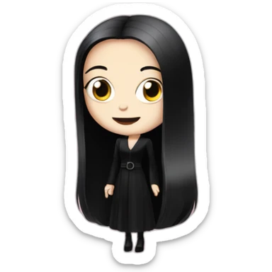 cute morticia addams sticker