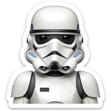 TK421 stormtrooper with an expression like he knows he messed up. sticker