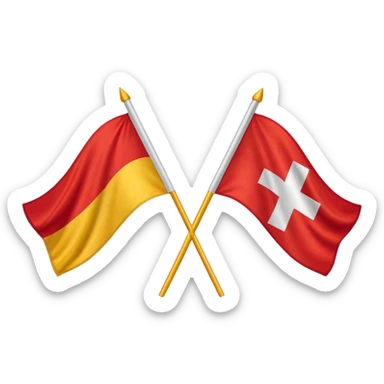 germany switzerland flags sticker