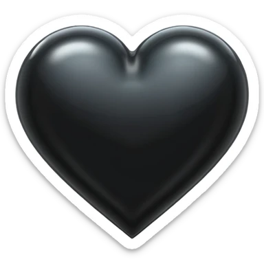 Create an emoji featuring a black heart 🖤 inside a thought bubble 💭 sticker