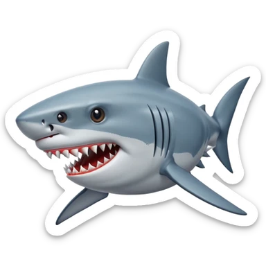 Shark with a blunt in its mouth sticker