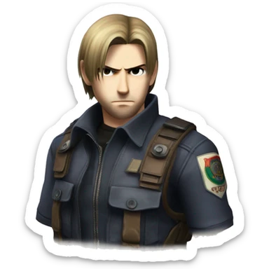 resident evil 4 leon kennedy sticker