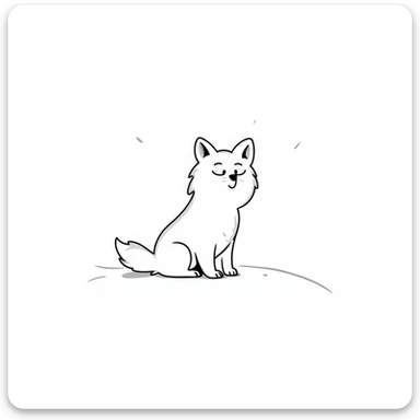 Arctic fox sticker