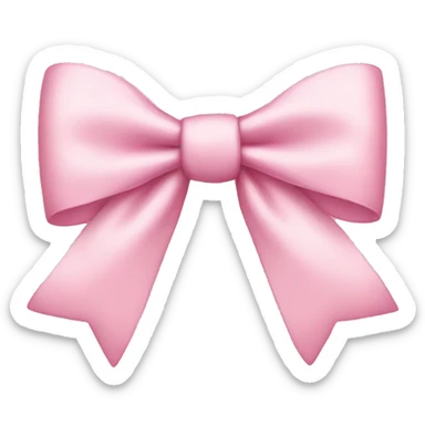 light pink bow sticker