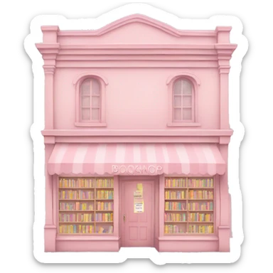 Pastel pink bookshop sticker