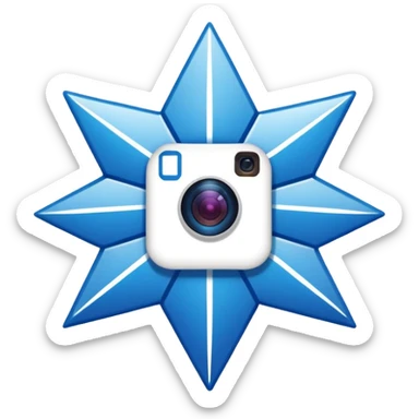 A high-resolution 2D icon of an Instagram-style verified badge. 8 jagged circle sticker