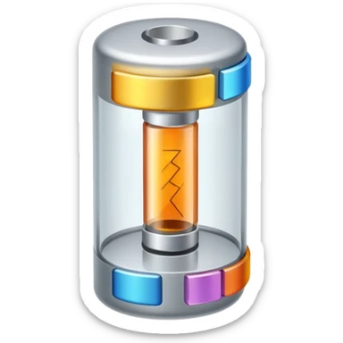 tiny glass fuse with metal caps sticker