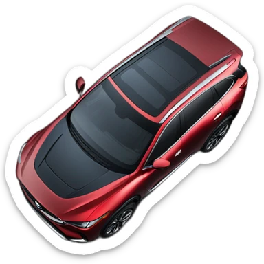 Red CX-8 has roof career sticker