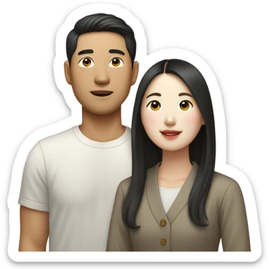 a Korean couple who went to an “art museum” sticker