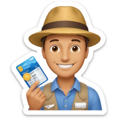 I will buy the flight ticket man sticker