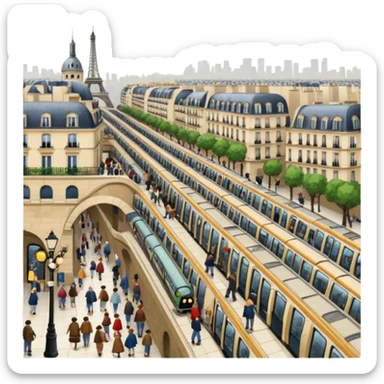 Typical wrote METRO you Can find in Paris  sticker