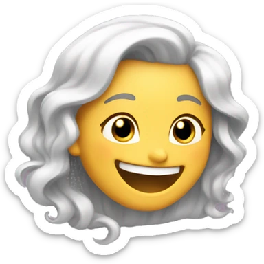 Girly emoji laughing sticker