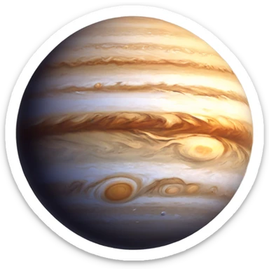 Realistic planet Jupiter  sticker