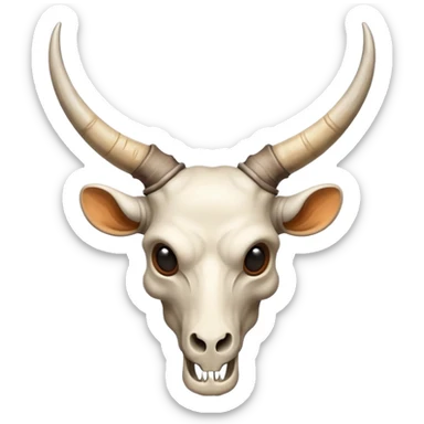 horns of a dead animal hanging on the wall sticker