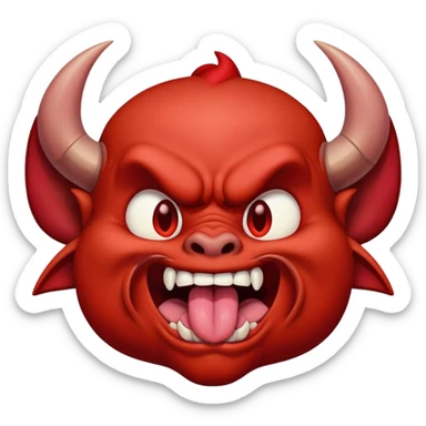 Diablo sacando la lengua sticker