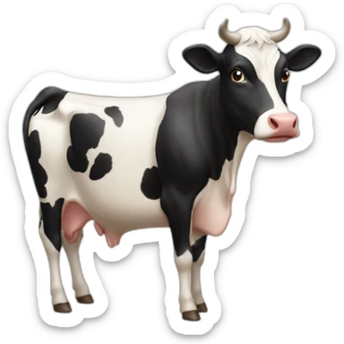 Vache qui boit du lait sticker