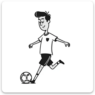 Cristiano Ronaldo, footballer, hand drawn doodle style, notion style hand drawn doodle sticker