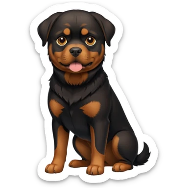 dog rottweiler full body sticker