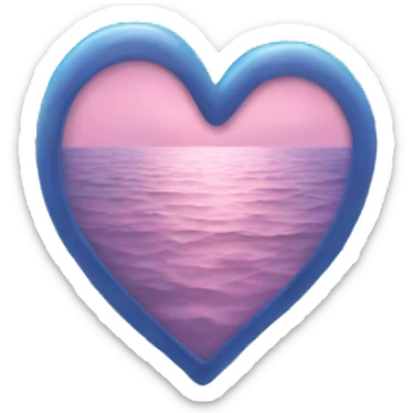 heart shape ocean sticker