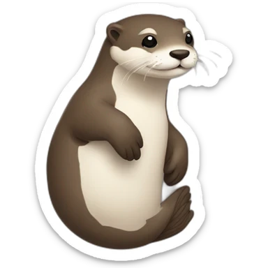 lazy otter in nike dunks sticker