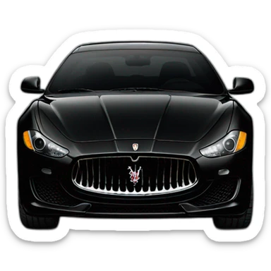 black color maserati sticker