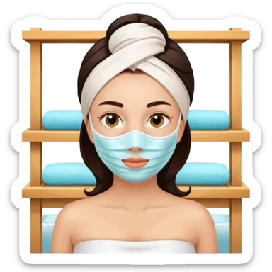 Woman doing spa sticker