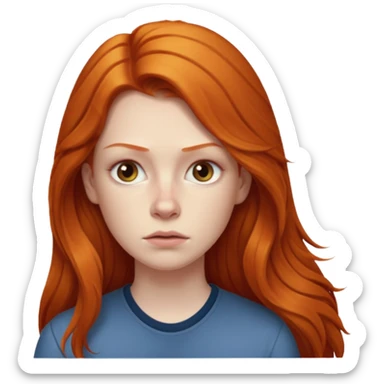 ginger prisoner long haired woman mug shot with bg sticker