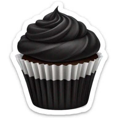 Black cupcake  sticker