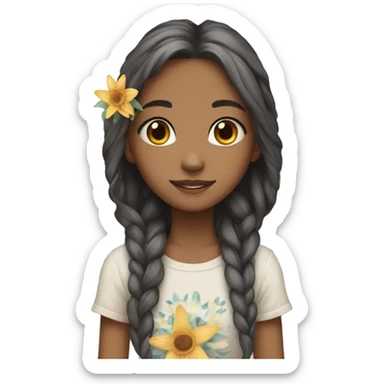 Girl vibes dod flower star  sticker