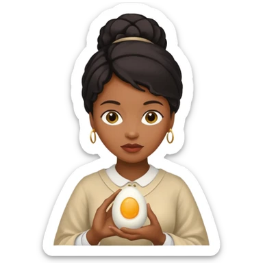 Black Magdalen with egg sticker