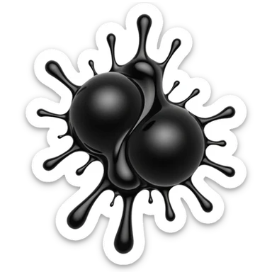 black ink splatter sticker