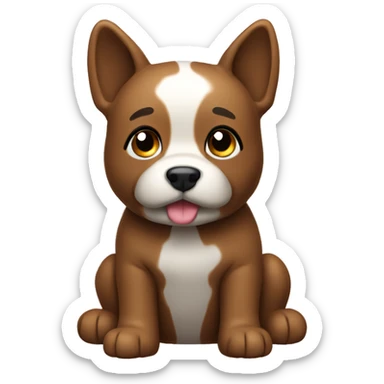Puddle toy dog brown sticker
