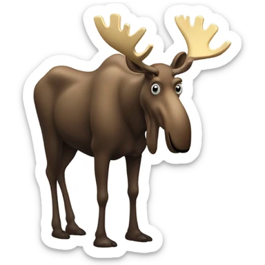 A moose in a gas leak sticker