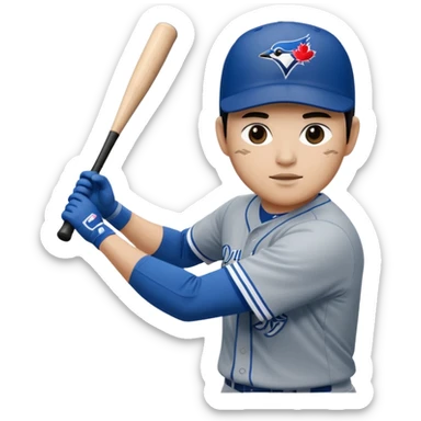 MLB TORONTO BLUE JAYS hitting Ohtani from LA Dodgers with a bat sticker