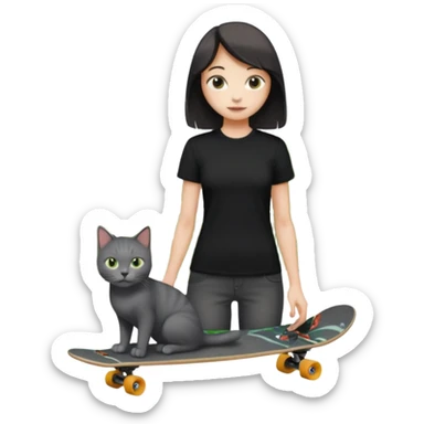 🛹🌿🖤👩🏽🐈 la ragazza piu con pelle choara sticker