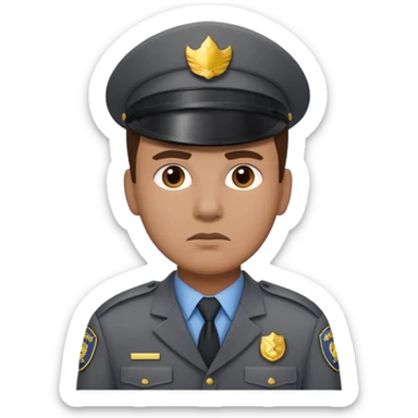 mall security gray uniform sticker