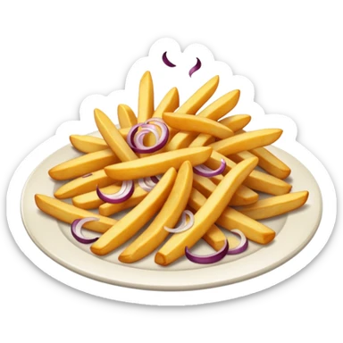 Fries with onions sticker